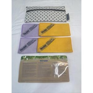 Norwex Baclock Diamon Bag (4) Enviro Cloths Never Used Reusable Wet Wipes